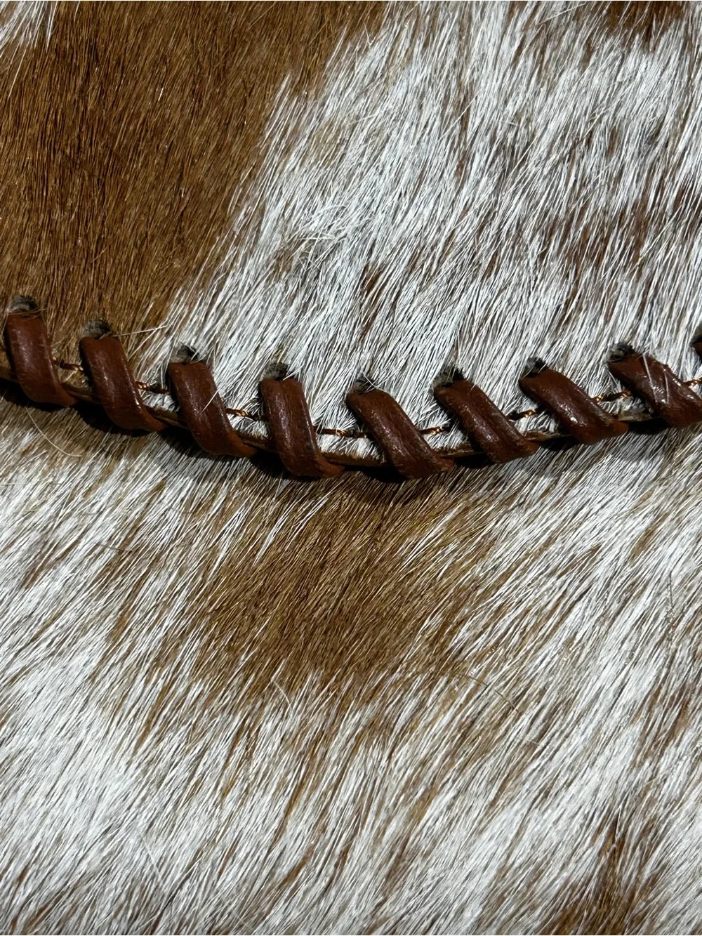 Myra Bag One-of-a-Kind Genuine Hair On Cowhide Envelope Clutch Wallet